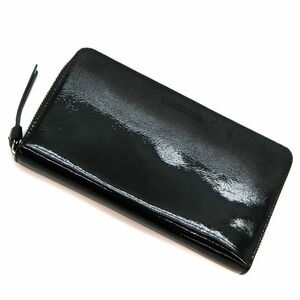 GIVANCHY Round Zip Long Wallet Leather Black